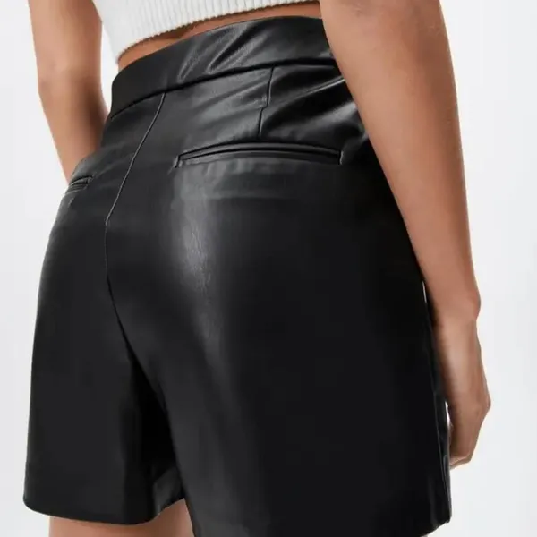 ZARA Leather Shorts Faux - Image 2