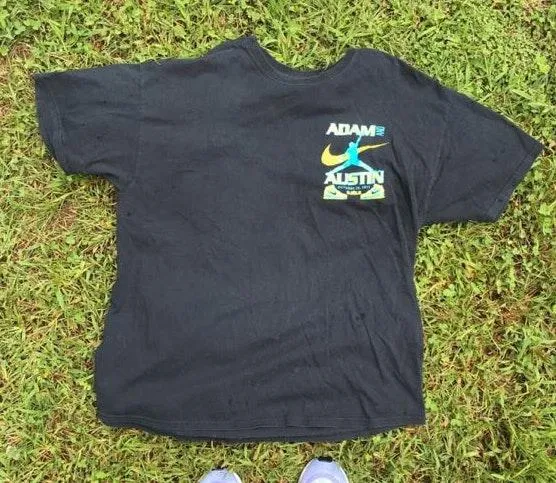 Nike BLACK BLUE AND YELLOW AIR JORDAN GRAPHIC TEE - Image 3