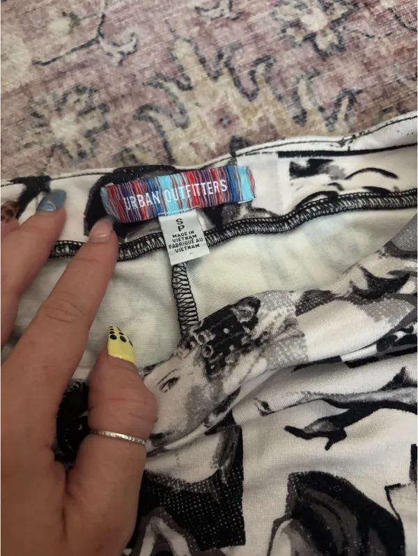 Urban Outfitters Mini Skirt Graphic Newspaper Print Skort - Image 3