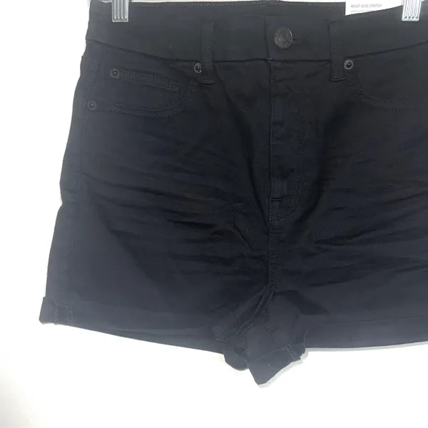 NWT Ne(X)t Level Solid Black High Rise Curvy Shorts - Image 4