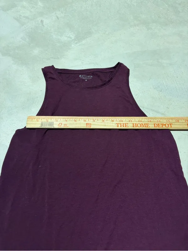Athleta Deep Plum burgundy High-Neck Tank top medium - Image 3