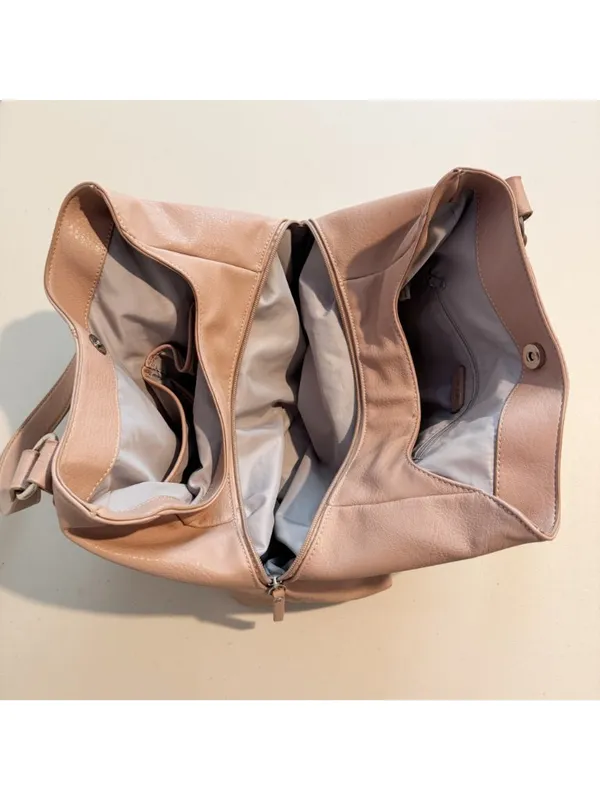 Nicole‎ Miller Woven Slouchy Hobo Bag Pink Boho Chic Coquette Cottagecore Purse - Image 5