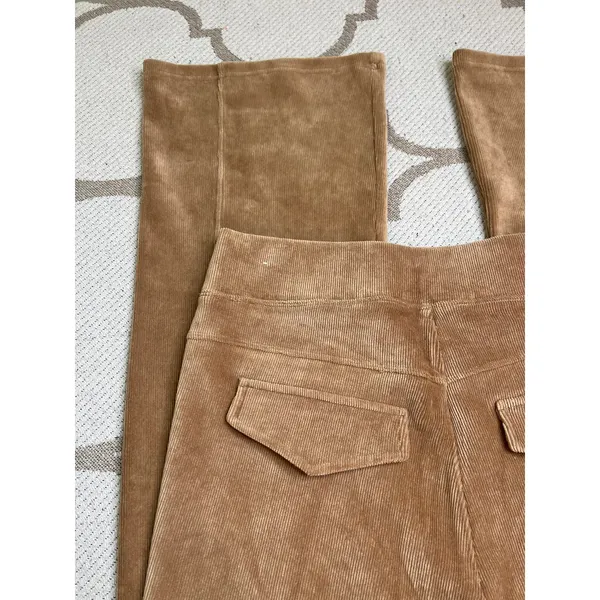OFFLINE Aerie Ribbed Velour Bootcut Pull On Pants Faux Back Pockets Size Large - Image 9