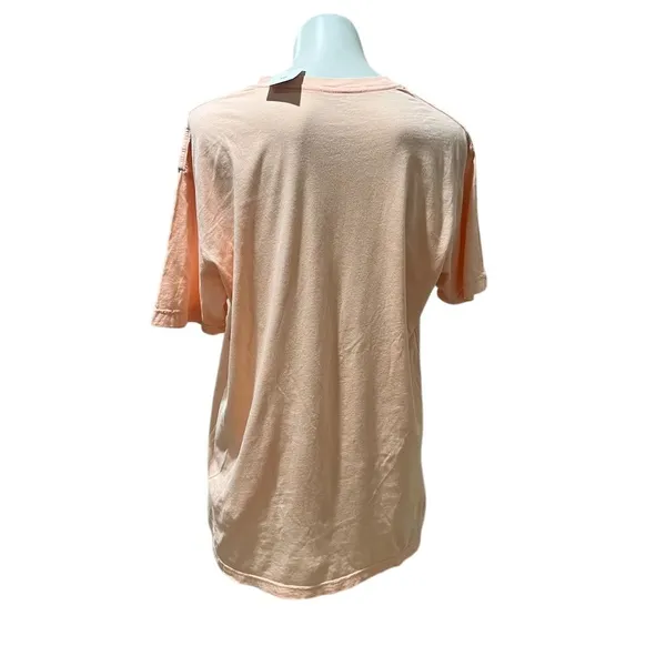 Unif Cookie Collective Unisex Orange Graphic T-Shirt Peach Emoji Short Sleeve Size L - Image 7