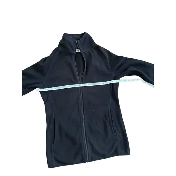 White Cross full zip black fleece jacket‎ sz S - Image 3