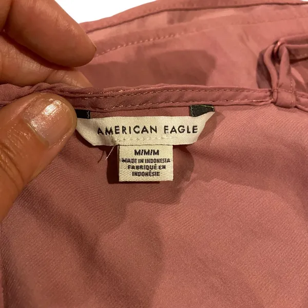 American Eagle Peplum Cami Top Cowl Neck Sleeveless Blouse Mauve Size M‎ - Image 3