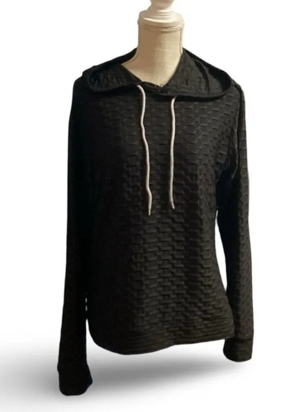 Honeycomb Hoodie Black Size XXL - Image 3