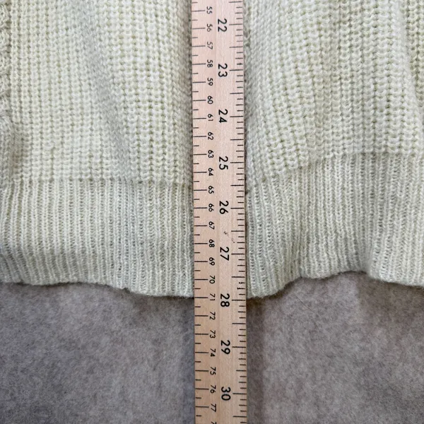 Vintage Fair Isle Sweater Womens XL Cream Nordic Grandpacore Cabin Cottagecore - Image 6