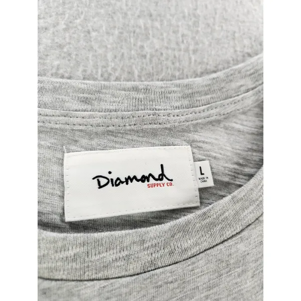 NWT Diamond Supply Co. Women's Logo Shirt Top Skateboarding Life Gray Sz‎ Large - Image 8
