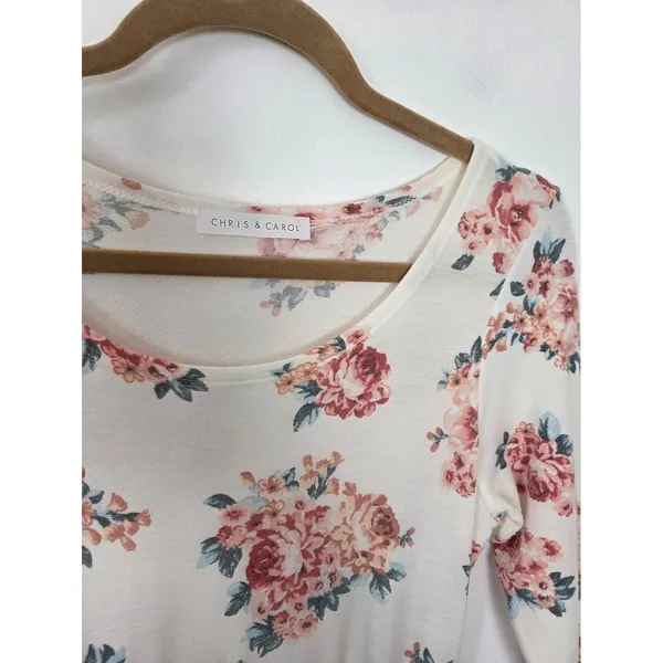 Chris & Carol Floral Maxi Dress Soft Knit Pockets Modest Teacher Cottagecore S - Image 7