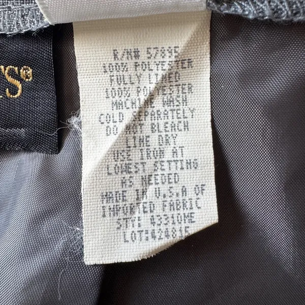 Vintage ‘90s Requirements Dark Gray Knee Length Pencil Skirt - Image 9
