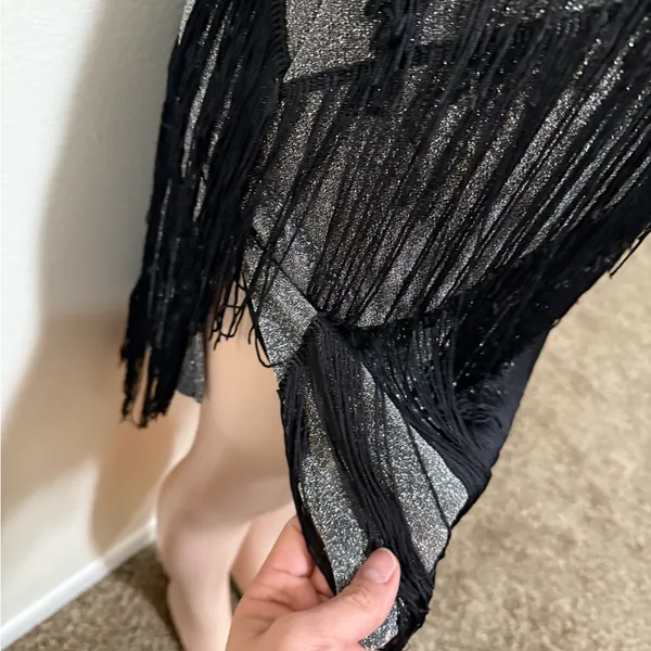 Flapper Costume woman dress size XL with accessories pictured halloween dress up - Image 4
