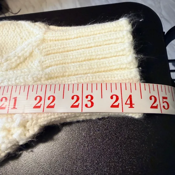 Vintage Colin St. Marx Cream Cable Knit Sweater Fisherman Large Womens - Image 6
