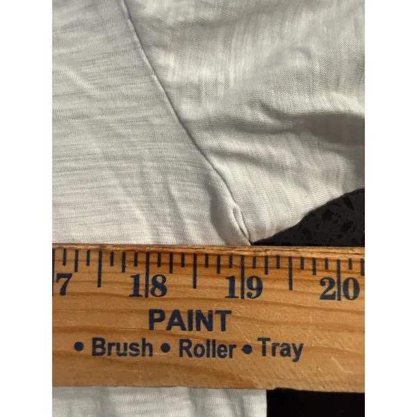 Athleta Womens White‎ 100% Cotton Slub Knit Short Sleeve Crew Neck Tee Size M - Image 5