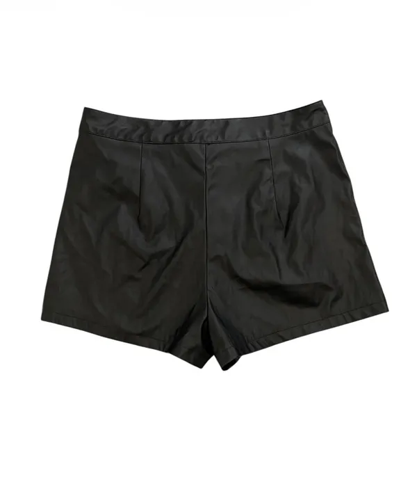 Shein Black Faux Leather Shorts - Image 5