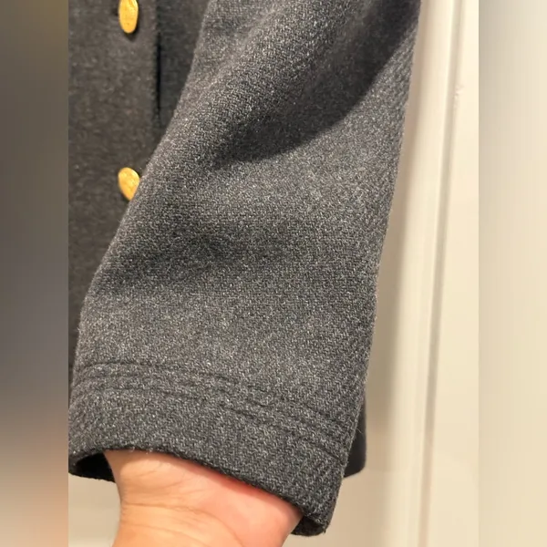 J. Crew Majesty Heather Charcoal‎ Wool Peacoat Size 6 - Image 5