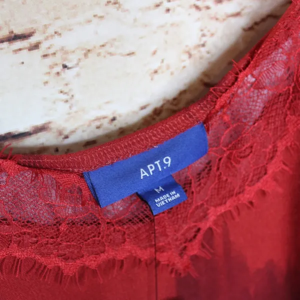 Apt. 9 | Red/Purple Gradient Lace V-Neck Cami - Image 7