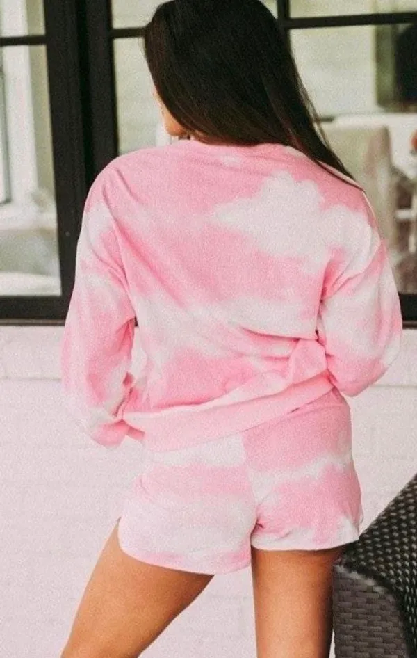 Two Piece Tie Dye Set Pink Size M - Image 4