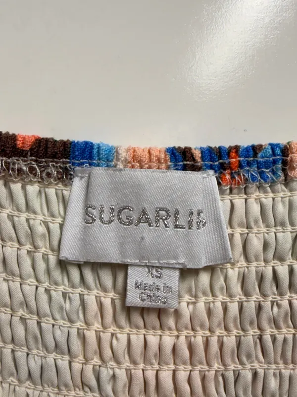 SugarLips Lumy Mix Vin Smocked Maxi Dress size xs women’s - Image 4