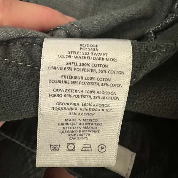 RE/DONE Green Corduroy Loose Flare - Image 11