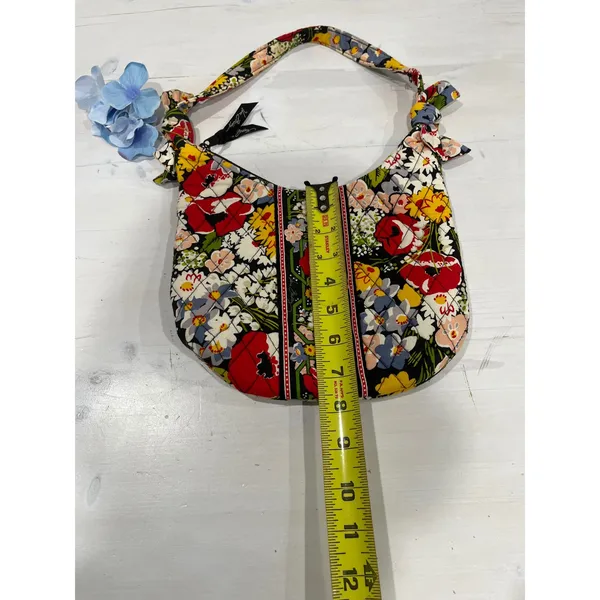 Vera Bradley Floral Quilted Hobo Bag Purse Zip‎ Top Colorful - Image 2