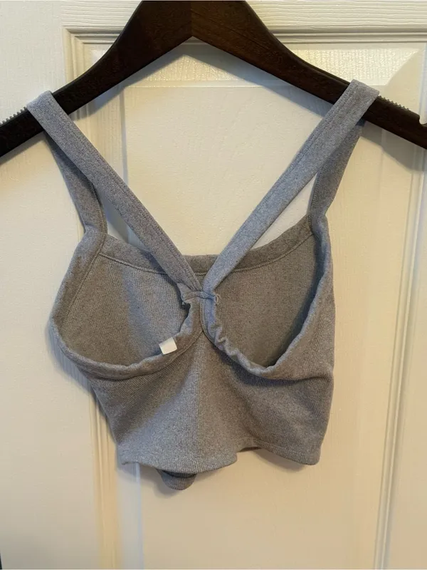 Free People Movement All Clear Solid Cami in Heather Gray - Image 3