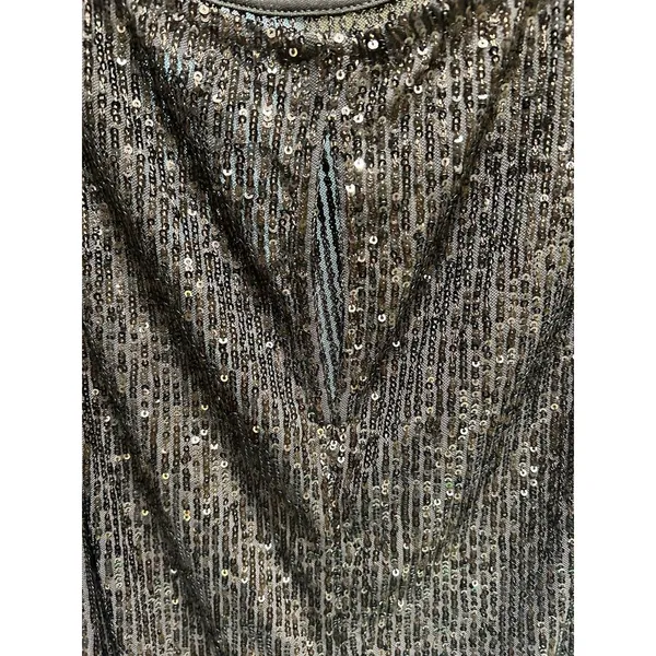 Halogen Sequin Brown Bronze Sleeveless Tank Women Small Shiny Party Cocktail - Image 5