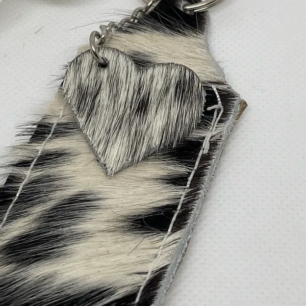 Cowhide chapstick holder. Attach to purse or backpack to keep it handy! - Image 2