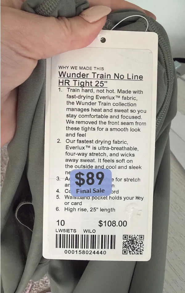 Lululemon Size 10 Wunder Train No Line HR 25” Leggings - Image 7