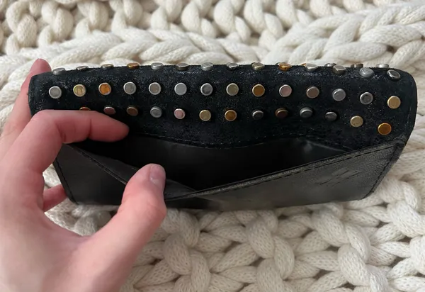Metal Studded Leather Wallet - Image 9