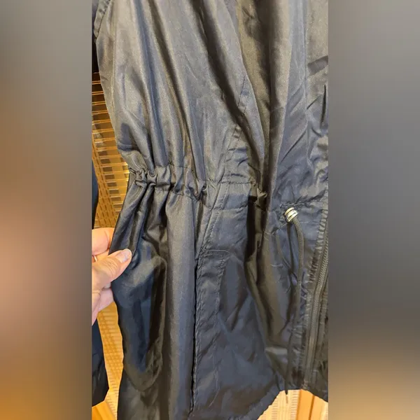 Big Chill black hoodie windbreaker fleece lined waist cinch Plus size 3XL jacket - Image 7
