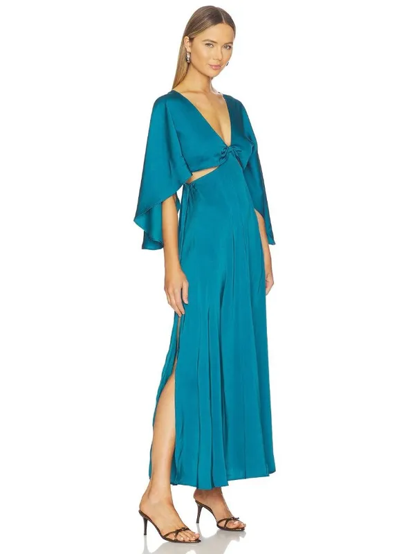 Boamar Avalon Cut Out Maxi Dress Emerald Womens Size Small - Image 2