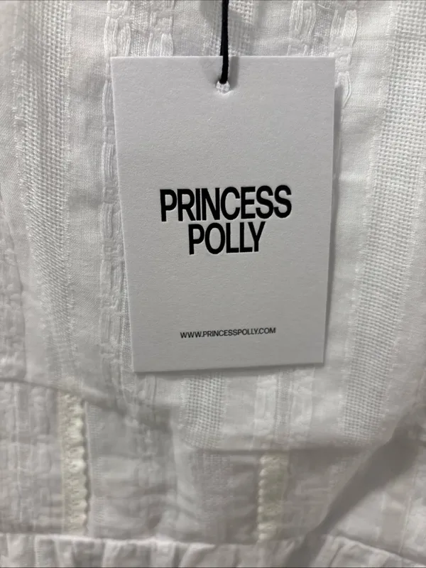Princess Polly Curve Women’s Lorinda Mini Dress Size 20 White NWT Sorority Rush - Image 2