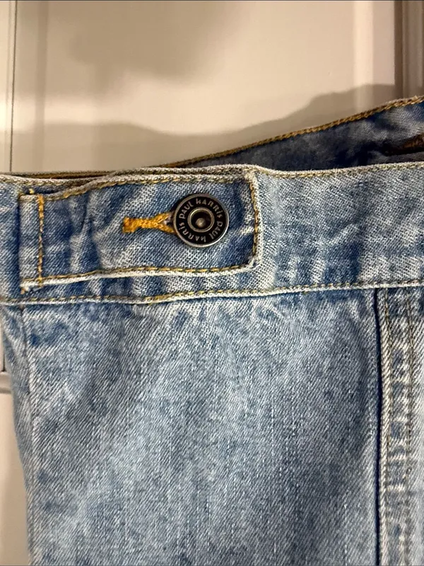 PHD Womens Denim Vest Jean Vest Distressed Light Wash 100% Cotton Size MEDIUM - Image 8