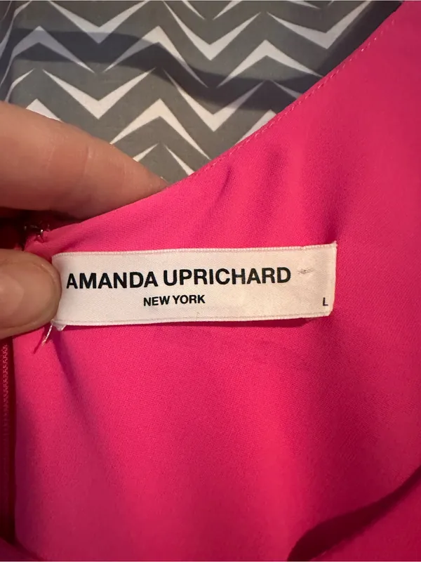 Amanda Uprichard | Selia Mini Dress Pink Lacquer, Large - Image 7