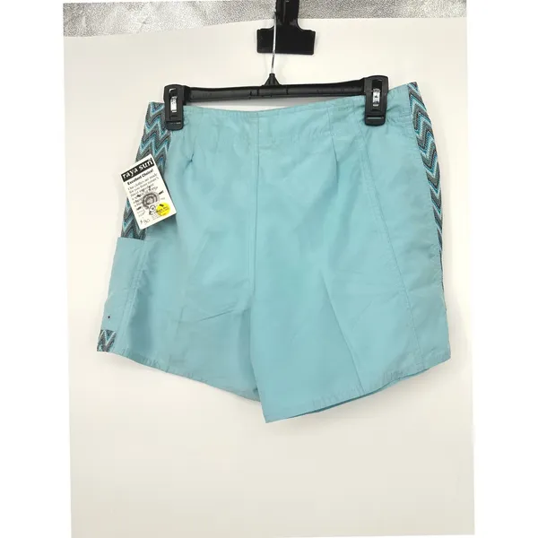 Raya Sun Board Shorts Women M Blue Zig Zag Trim Beach Surf Swimwear‎ Vacation - Image 4