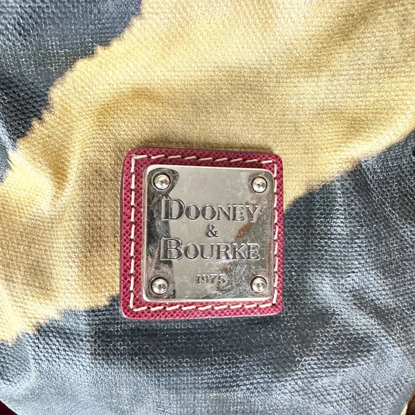 Dooney & Bourke Monza Coated June Shoulder Tote Bag Zebra Print - Image 10
