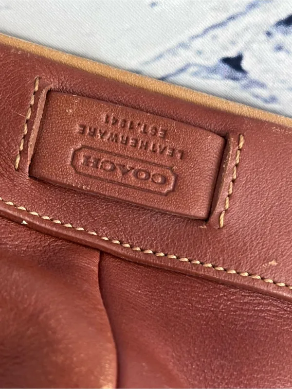 Vintage Coach Hamptons Leather Tote Bag 7515 Chestnut Brown Business Carryall - Image 3