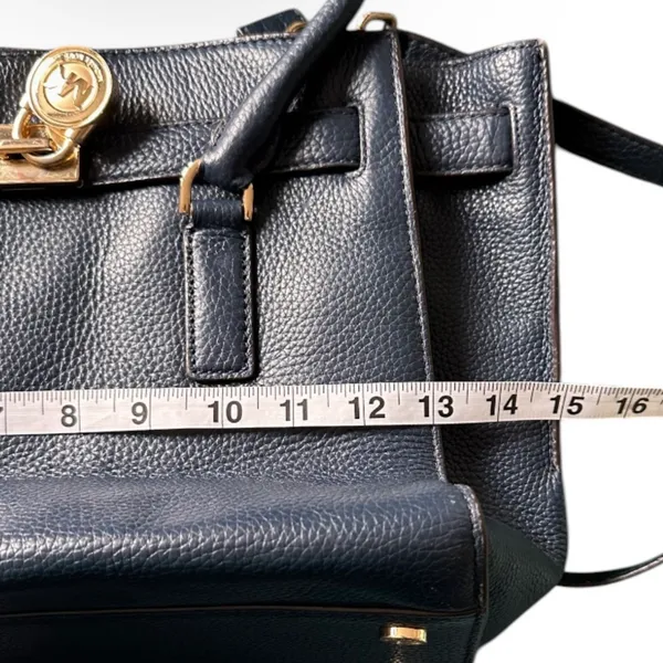 Michael Kors Traveler Satchel in Navy Pebbled Leather - Image 9