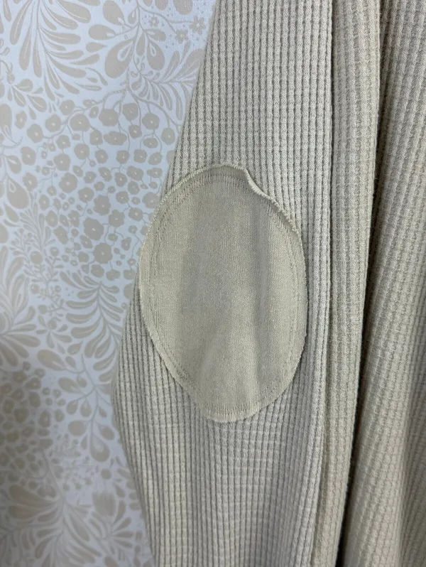 We The Free Beige Oversized Owen Thermal V-Neck Long Sleeve Top - Size - Medium - Image 7