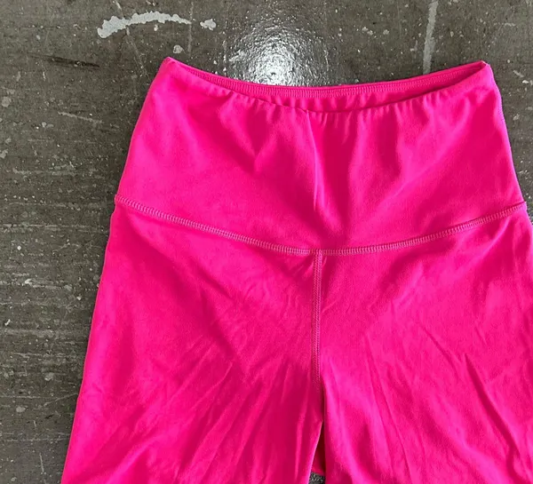 Amazon Hot Pink High-Waisted Biker Legging Shorts - Image 2