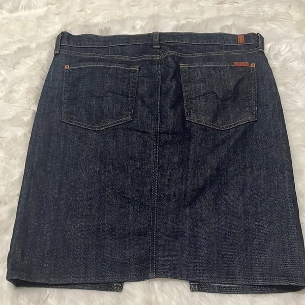 7 For All Mankind Roxy Denim Jean Skirt Y2K Minimalist Capsule 32 14 - Image 3