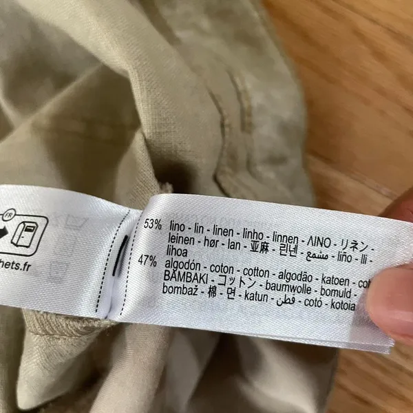 Zara Gray Wide Leg Pants Womens Small Linen Cotton NWT Coastal Minimalist - Image 7