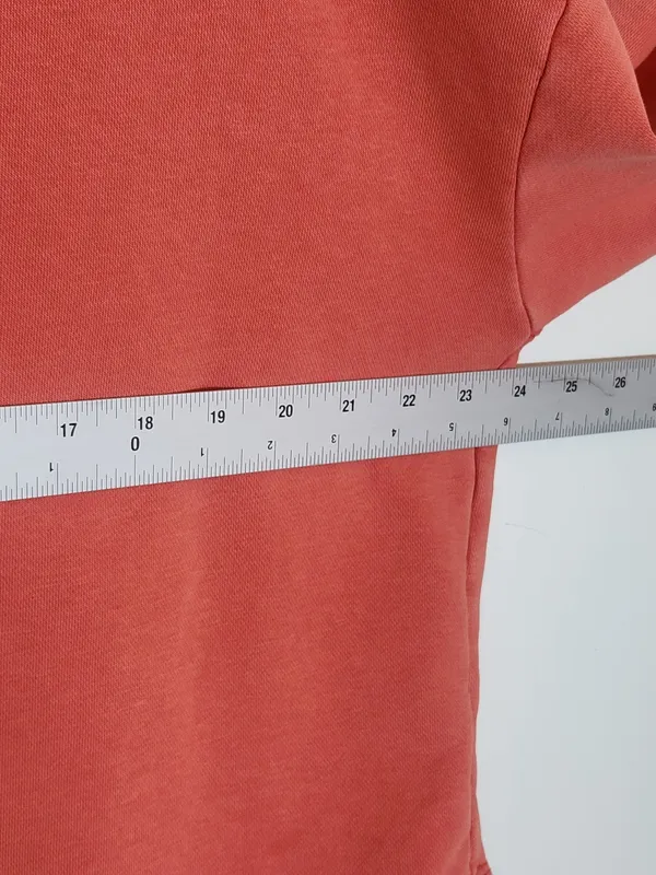 Daily Practice Coral Cropped Sweatshirt with Wide Neckline Size Small - Image 5