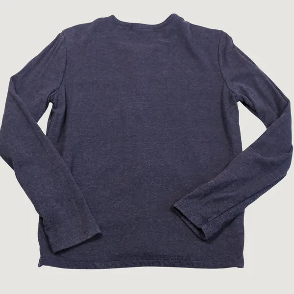 Marine Layer Henley Top Women Small Charcoal Grey Long Sleeve Button Neck Shirt - Image 2