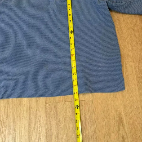L.L.Bean waffle knit top Women's size small Blue - Image 5