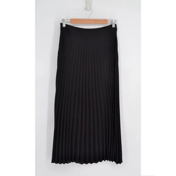 Bardot Pleated Midi Skirt Black Womens 4 XS Accordion Pleats A-Line High Rise - Image 4