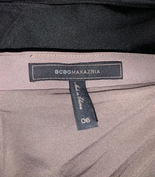 BCBGMAXAZRIA Tan Formal/ Prom Dress - Image 5