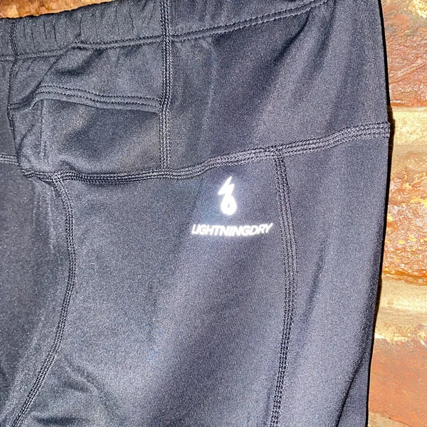 New Balance Black Coral Orange Capri Accelerate Tights Women's Size Small - Image 6