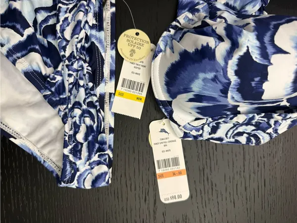 NWTTommy Bahama women’s two piece white and blue bathing suit - Image 2